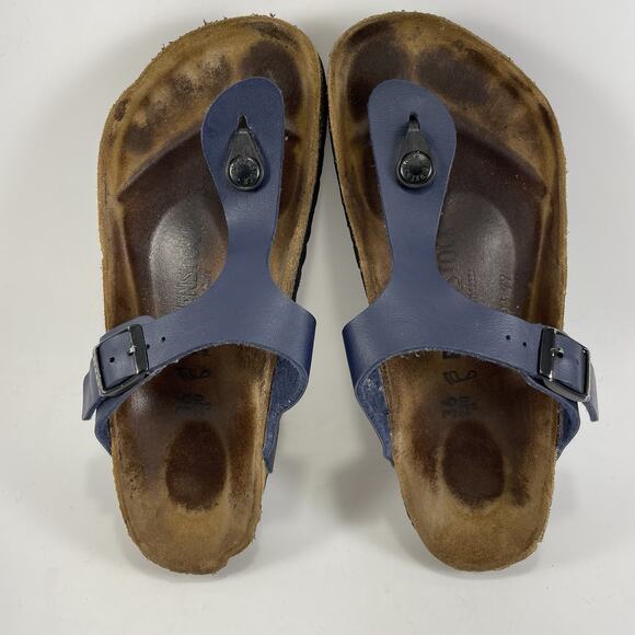 Birkenstock Gizeh Thong Sandals Womens Size 36 US 5-5.5 Navy Blue Flip Flops - Picture 7 of 10